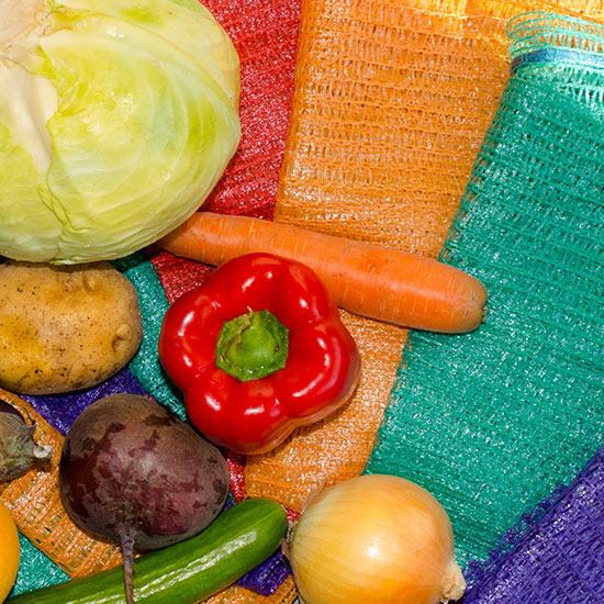 Сетка – мешок в тюках для ручной упаковки